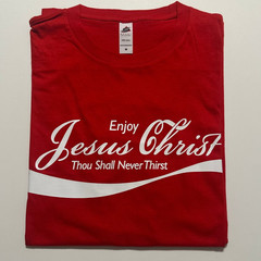 Enjoy Jesus Christ T-Shirt Cool Thou Shall Never Thirst Funny vintage Jesus Cola
