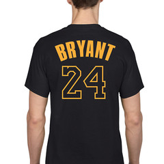 Kobe Lakers T-SHIRT NUMBER front 8 and back 24