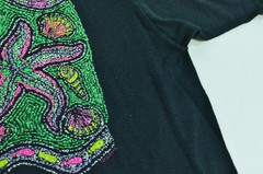 Vintage 90’s Florida Single Stitch Black Pink Souvenir Starfish Sea Shells Shirt