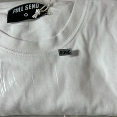 Full Send Nelk Boys White Solid Plain Casual Shirt Men’s Size Medium NWT