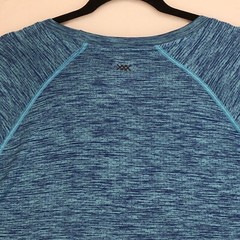 RHONE PELOTON Men’s T-Shirt Size XL Polyamide Blue Crew Neck Short Sleeve