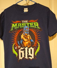 WWE 2018 Rey Mysterio Master of the 619 Wrestling T Shirt Blue Size M