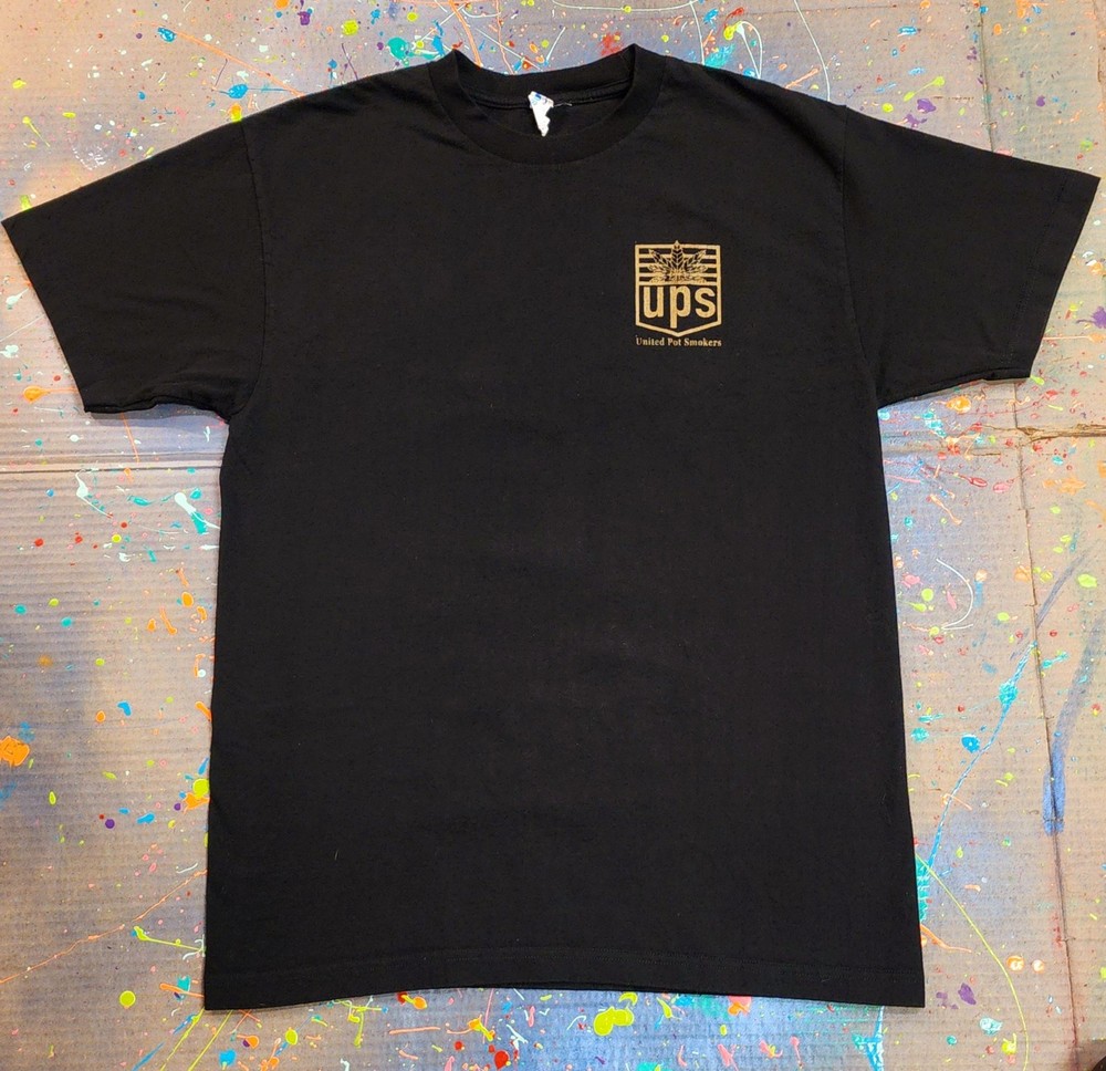 Vintage UPS United Pot Smokers T-Shirt Suna 90s Y2K Weed Funny USA Logo
