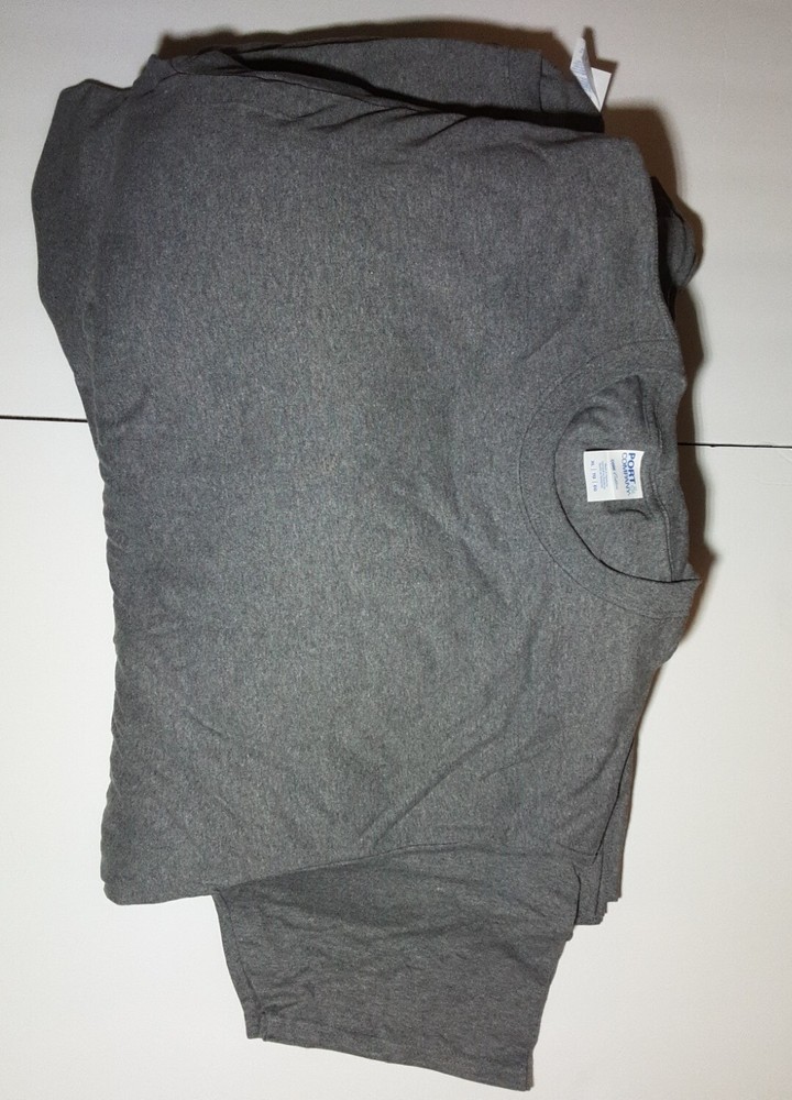 Lot of (20) Port & Company PC54 Core Cotton 5.4oz T-Shirt Graphite Heather XL