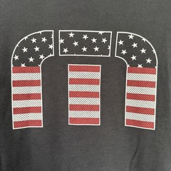 Travis Mathew Golf Cotton T Shirt July 4th USA Flag Logo Mens M Grey