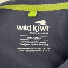 Wild Kiwi Mens New Zealand Aotearoa Graphic T-Shirt Navy Blue Cotton Tee Large