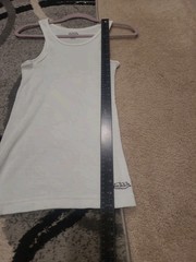 Von Dutch Originals Medium Mens Ribbed White Tank Slim Fit Scoop Neck