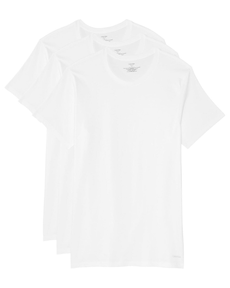 Calvin Klein Men’s Cotton Classic 3-Pack Slim Fit Crew V Neck T-Shirt White S