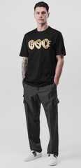 Versace Maxi Chain Logo Black T-shirt Men’s Size L Authentic