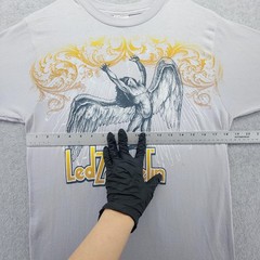 Led Zeppelin Shirt Mens Medium Gray Bay Island Sportswear Angel Graphic Tee Rock