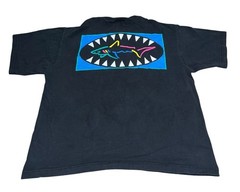 VTG 90s Greg Normal Golf Black Shirt Size Large Shark Nice Fade A3
