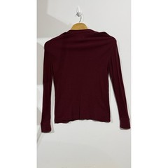 St John’s Bay Thermal Shirt Mens L Burgundy Excellent Waffle Knit Long Sleeve