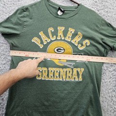 NFL Team Apparel Green Bay Packers T Shirt Vintage Reproduction Men Large