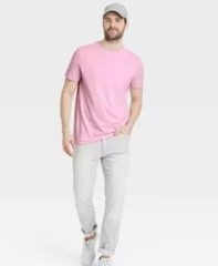 Goodfellow & Co Mens Short Sleeve Novelty T-Shirt Pullover – Pink Size Large
