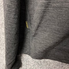 Icebreaker Long Sleeve Shirt Mens XL Gray Merino Wool Base Layer Top