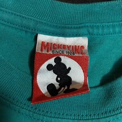 *read* Adult Medium Disney Embroidered Goofy Cyan T-Shirt Mickey Inc. Tag Med M