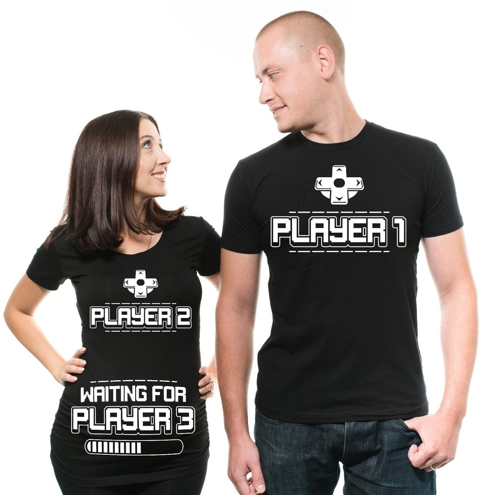 Pregnancy Matching Couple T shirts Pregnancy Announcement Maternity T Shirt