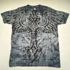Four Seasons Y2K VINTAGE NWOT Medium Cross Wings T-shirt Affliction style