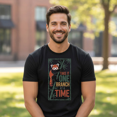 Adorable Red Panda Motivation Quote Graphic Unisex T-Shirt