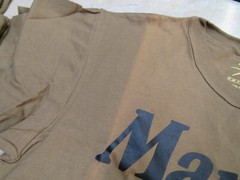 Rothco Marines Tshirt Coyote Brown IRREGULAR DEFECT Discoloration Down T-Shirt