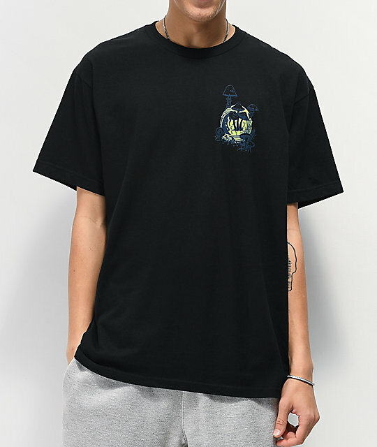 A-Lab Planet Of Fungi Black Tee Shirt Alab New