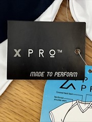 PBX Pro Athletic Shirt – Mens Medium – NEW with Tags – White with Blue