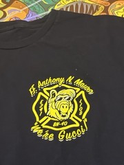 FDNY Fire Engine 241 New York ALF Shirt Large Blue Ladder 109 NY Brooklyn Ridge