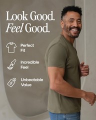 True Classic Mens T-Shirts – Short Sleeve Crew Neck T Shirts for Man, Cotton