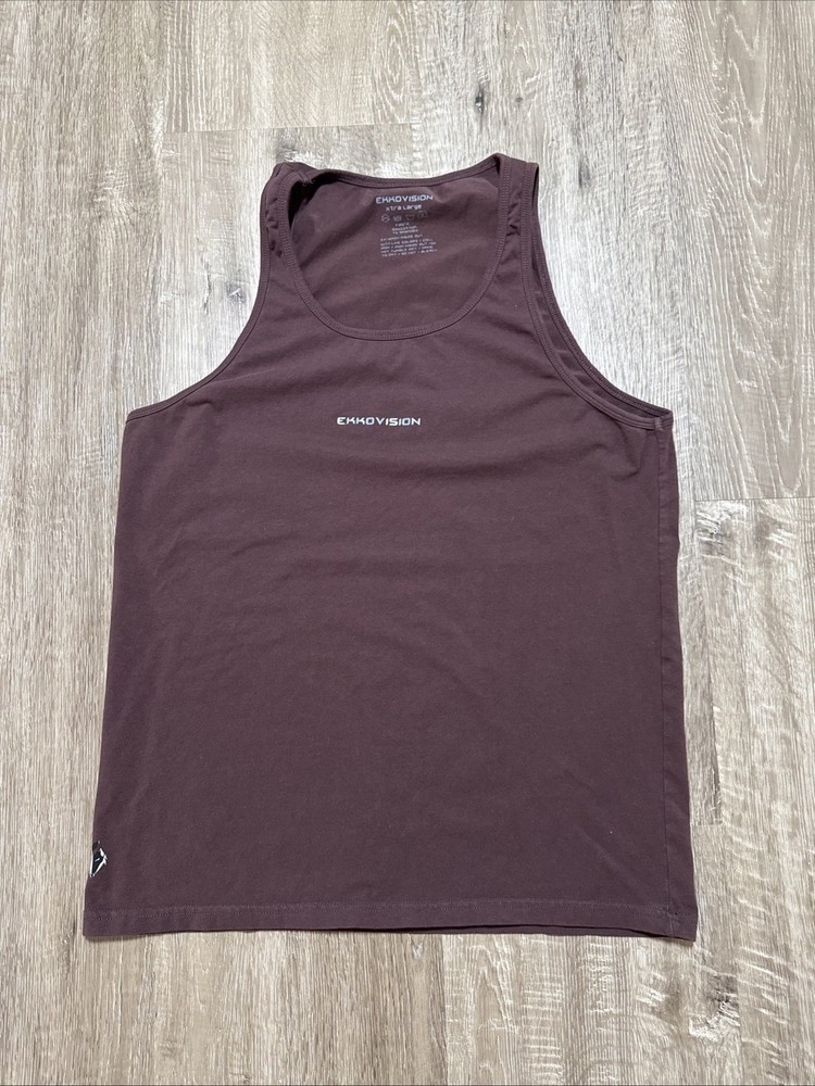 Ekkovision Men’s Beater Tank Top Brown Size Size XL
