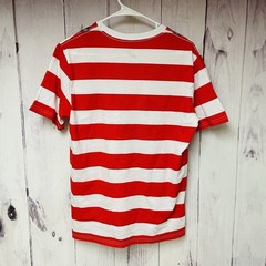 Where’s Waldo Mens Small Costume Novelty T-Shirt Red White Striped