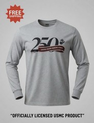 UNITED STATES MARINE CORPS USMC “250th Anniversary” Long Sleeve T-Shirt – Sz XXL