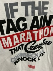 NWOT L The Marathon Crenshaw “Knockoff Diss” Authentic T-Shirt