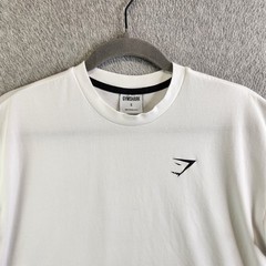 Gymshark Shirt Mens S White Essential Oversized Tee Muscle Gym Loose Fit