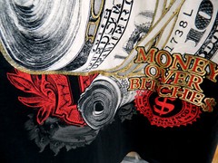 BIG TIGER SUPER HEAVY T-SHIRT SZ 3XL TALL M.O.B. NWOT BLACK/RED GRAPHICS money