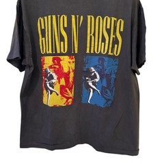 GUNS N ROSES 1992 World Tour VTG 90s Rock Band Single Stitch L T-Shirt REPRINT