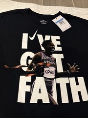 Nike Medium Black I’ve Got Faith Kipchoge Graphic Shirt**SMALL HOLE**See Picture