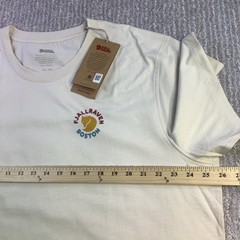 Fjallraven Kanken T-shirt Boston Chalk White Organic Cotton Unisex Size XXL NWT