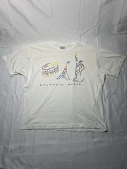 Vintage 90s Single Stitch Colosseum Eiffel Tower Statue Of Liberty T Shirt XL