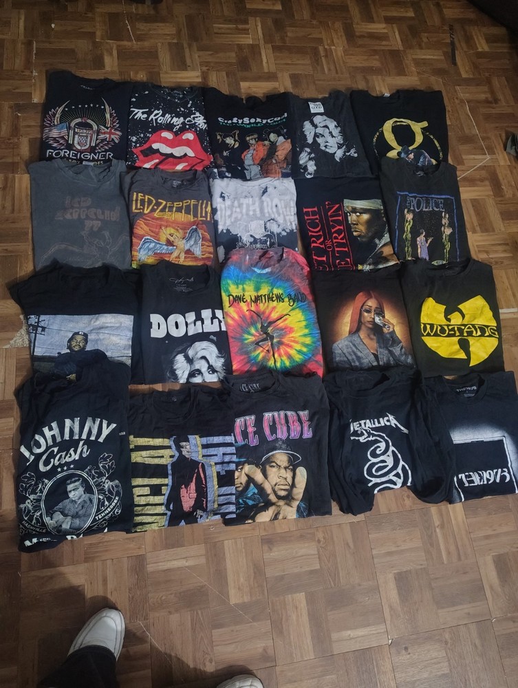 Bundle of 20 Band Tees Various Sizes Wholesale Reseller