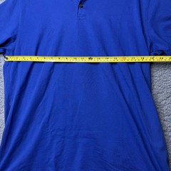 Lands End Super T Shirt Men’s Large Blue Short Sleeve Henley