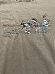 Vintage “Wacipi” Native American Brown T Shirt On Gildan Ultra Cotton | Size XL