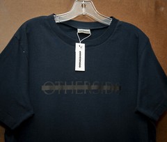 OTHERSIDE T-Shirt size L Dark Navy Coated Logo Front Made in Italy