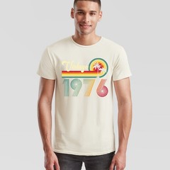 Vintage 1976 50th Birthday Unisex T Shirt Gift Tee For Women Mum Grandpa