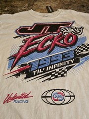 Ecko Unltd x JT Racing size XL “Writing All Wrongs” T-shirt White.