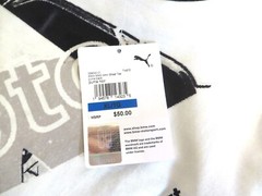 NWT Puma BMW Motorsport MMS WMN Street tee Men’s T Shirt White Black Sz: XL/TG