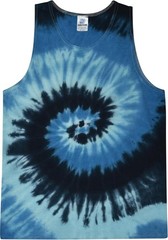 Unisex Tie Dye Tank Top Sleeveless 100% Cotton Summer Beach Shirt Hand Dyed