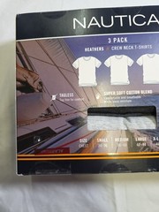 NAUTICA 3 Pack Shirts Men’s Medium Cotton Crew Neck Classic Fit Soft
