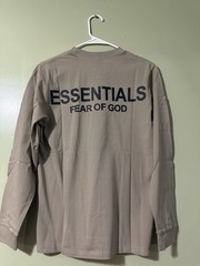 New Trend Long Sleeve Cotton Jersey Tee Black Beige White ESS3NTIALS