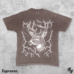 Deer Lightning Vintage Retro Comfort Tee