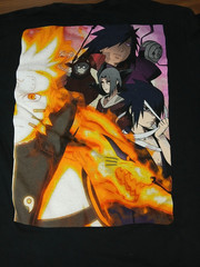Naruto War Madara Tobi Itachi Sasuke Double Sided T-Shirt Men’s Size Large